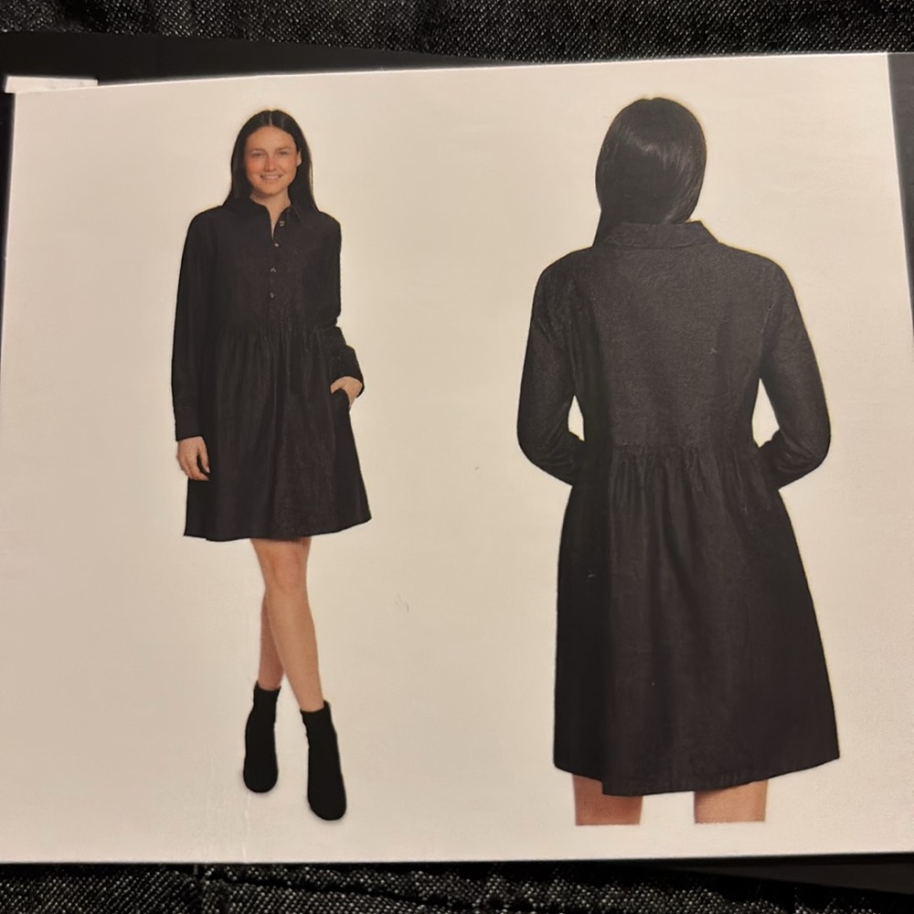 Nine West Black Denim Chambray Dress in size Medium..Very Lightweight..BNWT - Picture 8 of 10